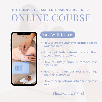 The Complete Lash Extension & Business Online Course